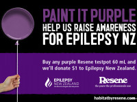 Support Epilepsy New Zealand and Paint it Purple!