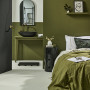 Bedroom and ensuite in white and green