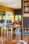 Hardwood floor in dining room 