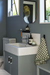 Blushing with pride, interior stylist Amber Armitage has a modern take on classic Kiwi bach colours