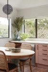Blushing with pride, interior stylist Amber Armitage has a modern take on classic Kiwi bach colours