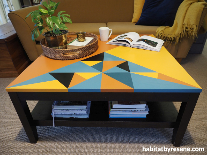 break Stranger Missionary Upcycling project: Create a colourful geometric coffee table | Habitat by  Resene