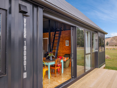 Home delivery: This shipping container has been transformed into a cosy 65 sqm family home