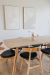 A new build that’s both chic and family-friendly with Resene Black White and Resene Wafer and a cute-as a-button play kitchen for the kids