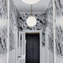 hallway, villa, wallpaper