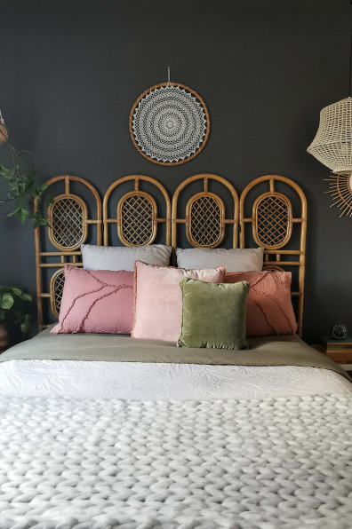 From bland to beautiful: This Christchurch couple filled their charcoal and pink bungalow with paintings, plants and peacefulness