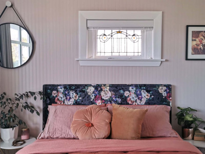 From bland to beautiful: This Christchurch couple filled their charcoal and pink bungalow with paintings, plants and peacefulness