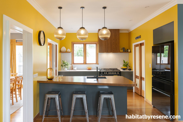 Resene yellow kitchen