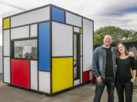 Colourful Mondrian-style cube wins Shed of the Year