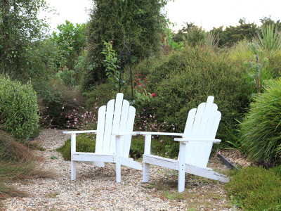 A landscape designer has found her peace in the gentle green space between bush and sea