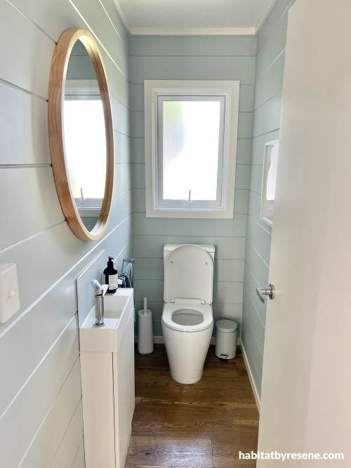 Resene duck egg half bathroom