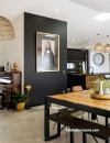 Black dining living kitchen  