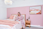 pink bedroom, master