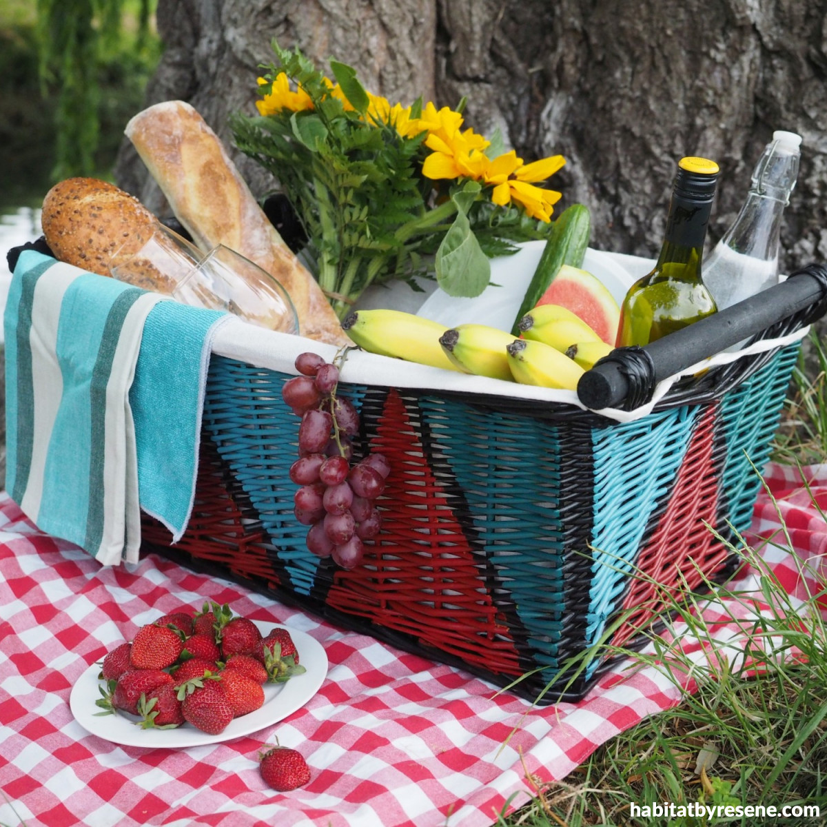 Make a bright summer picnic basket with Resene testpots | Habitat by Resene