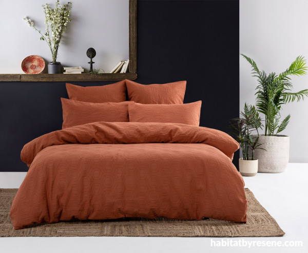 rust coloured duvet