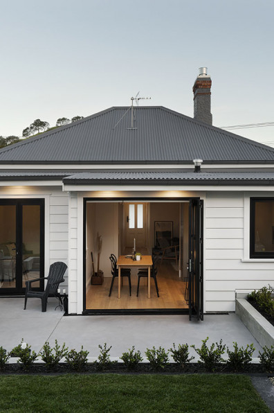 The Block NZ’s Peter Wolfkamp creates a striking monochrome palette inside his Devonport cottage with Resene Half Merino  The Block NZ’s Peter Wolfkamp creates a striking monochrome palette inside his Devonport cottage with Resene Half Merino