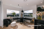 Dining room painted in white tone has welcoming atmosphere