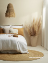 Warm neutral tones in bedroom