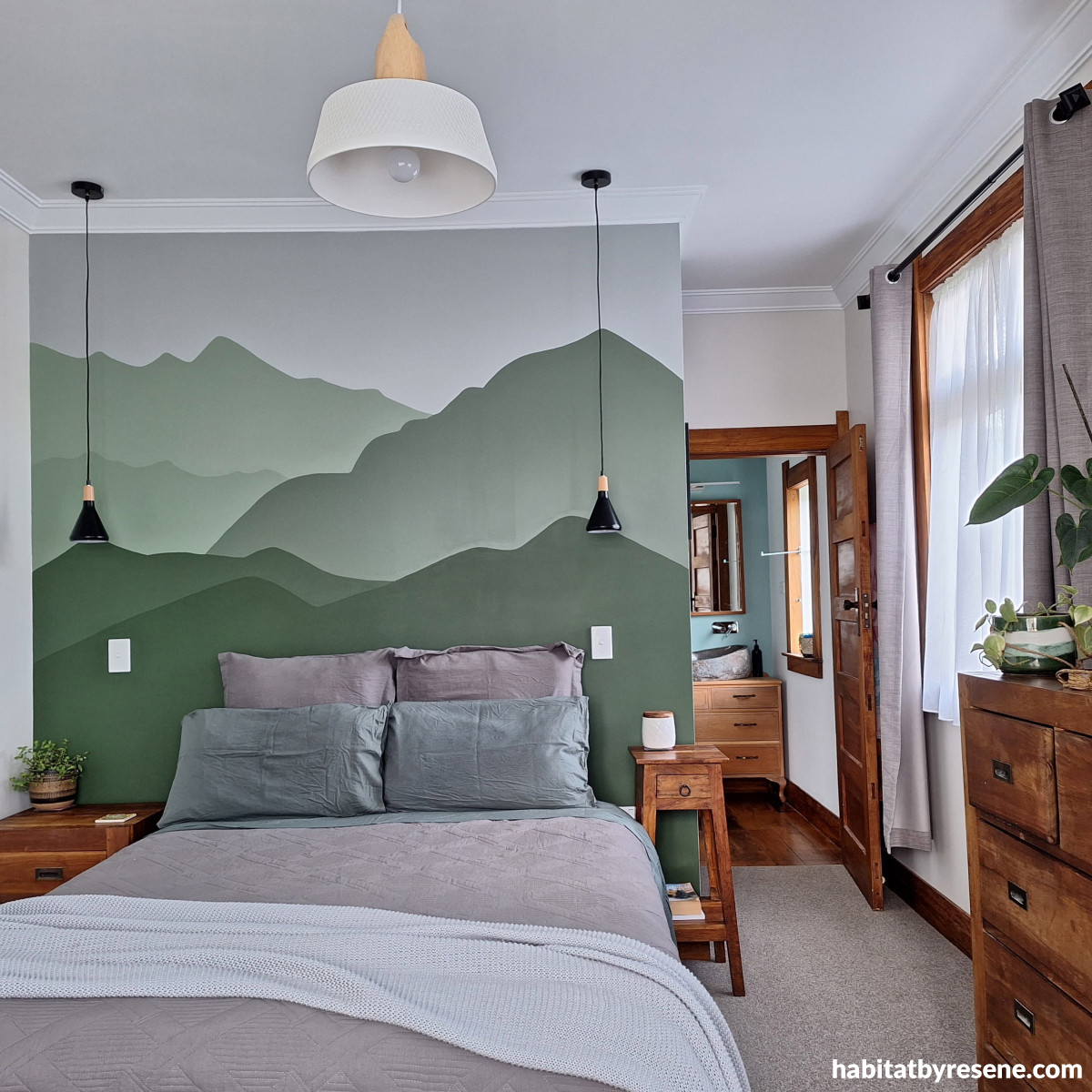Mountainous master: How a mural transformed a bedroom | Habitat by Resene