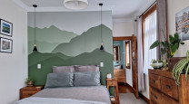 Mountainous master: How a mural transformed a bedroom photo