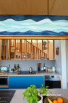 Blue tones painted in kitchen 