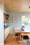 Light tones painted in dining space elevates atmosphere