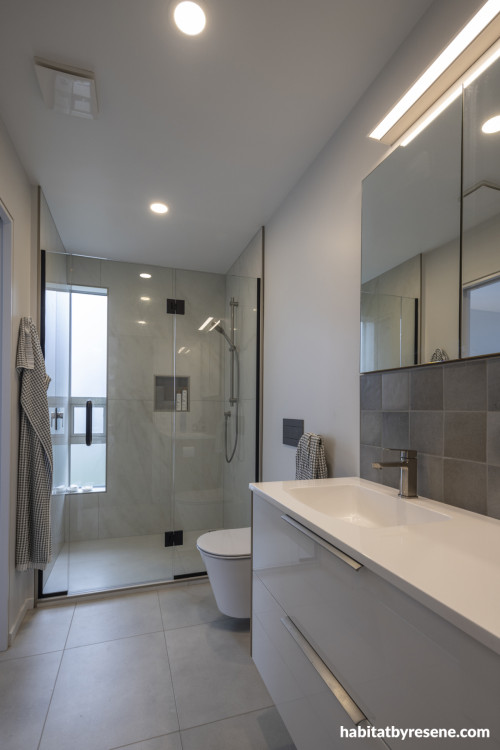 Bathroom painted in Resene Double Sea Fog