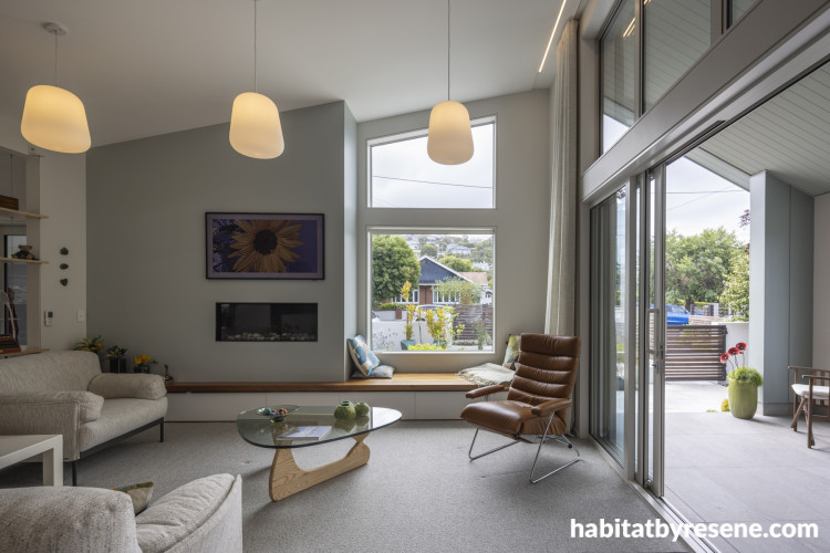 Living room, living room featuring Resene Emerge