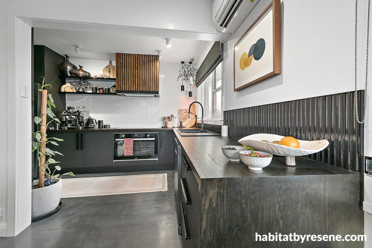 Kitchen with neutral walls in Resene Alabaster