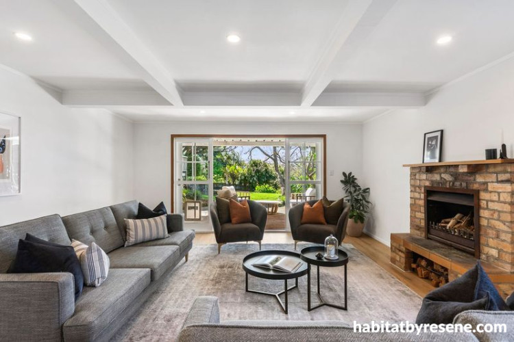 Living room painted in neutral Resene Black White