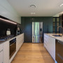 Kitchen, kitchen featuring wood panel floors