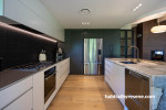 Kitchen, kitchen featuring wood panel floors