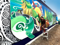 A big kid at heart and as colourful as her creations 