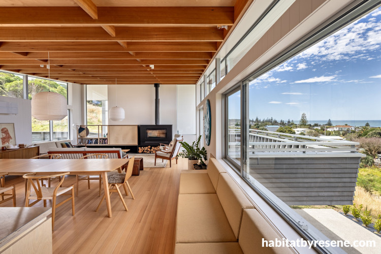Beach home featuring Resene Eighth Blanc