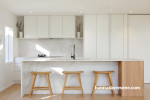 White kitchen painted in Resene Black White