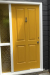 Golden yellow front door