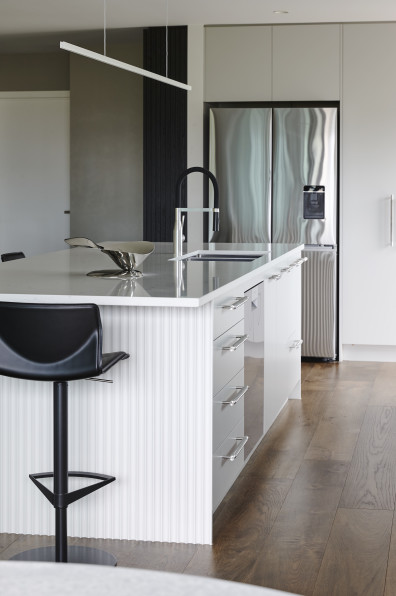 A Mangawhai sanctuary drenched in soft tones