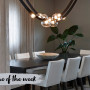 A dining room painted in Resene Half Sea Fog