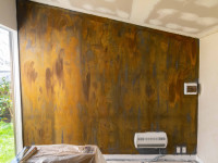 Make your next project unique with a rust effect feature wall 