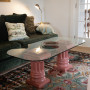 Living room, living room featuring Resene Quarter Linen and Resene Aphrodisiac