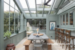 Orangerie, entertaining area, entertaining area featuring Resene Smoky Green