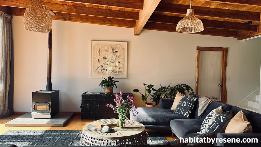 Living room, living room featuring Resene Bianca