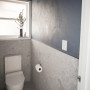 Toilet, water closet, toilet featuring Resene Gunmetal