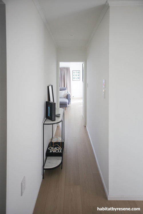 Hallway, white hallway, neutral hallway