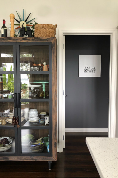 The perfect neutrals: This seaside home is anchored by a simple but stunning grey palette