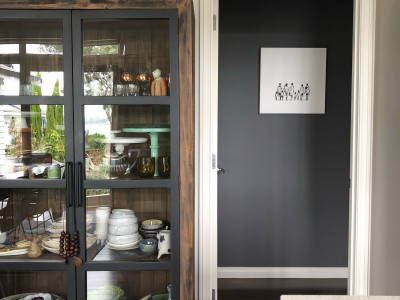 The perfect neutrals: This seaside home is anchored by a simple but stunning grey palette