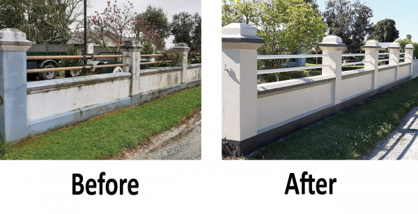 before afer church fence