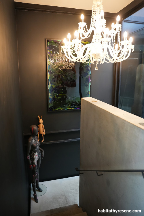 Stairwell, stairwell featuring Resene Double Cod Grey