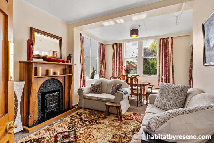 Lounge, warm white lounge, lounge featuring Resene Pearl Lusta