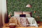 Bedroom, bedroom featuring statement Resene wallpaper